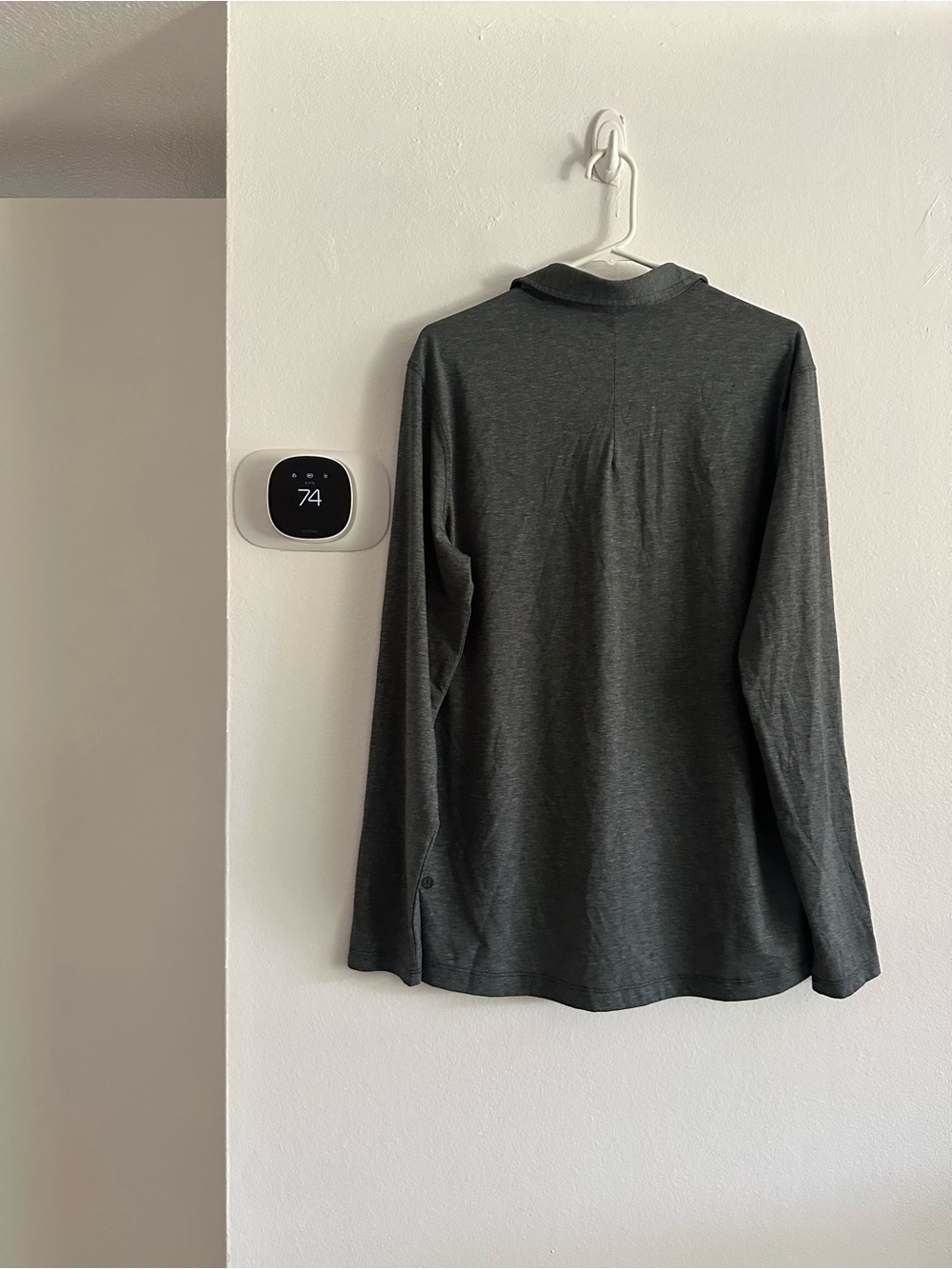 Lululemon men Charcoal Gray Long Sleeve Polo Top large